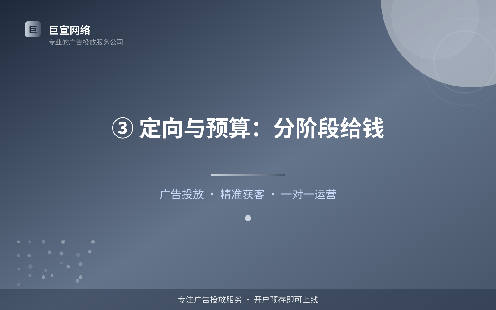 ③ 定向与预算:分阶段给钱(开户流程图解) youtube广告投放:投放youtube广告效果怎么样?广告样式介绍!(配图6)