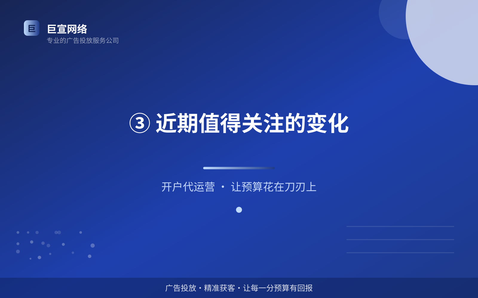 ③ 近期值得关注的变化(投放方式对比) ③ 近期值得关注的变化(投放方式对比)