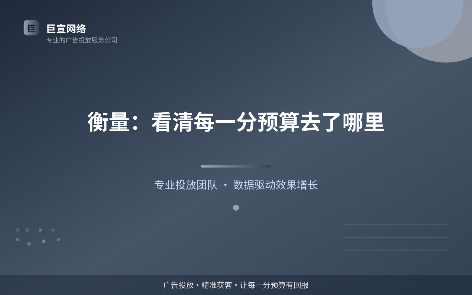 衡量:看清每一分预算去了哪里(效果数据维度) 衡量:看清每一分预算去了哪里(效果数据维度)